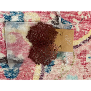 Plunder‎ Earrings Burgundy Gold